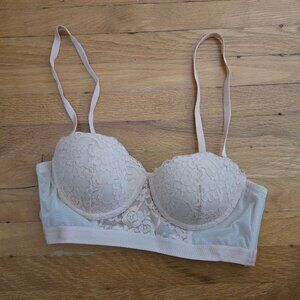 Lush Lingerie Demi Cup Bra Blush 32B convertible